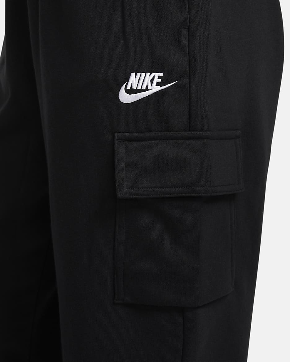 Nike Sportswear Club Fleece Women s Mid Rise Oversized Cargo Tracksuit Bottoms